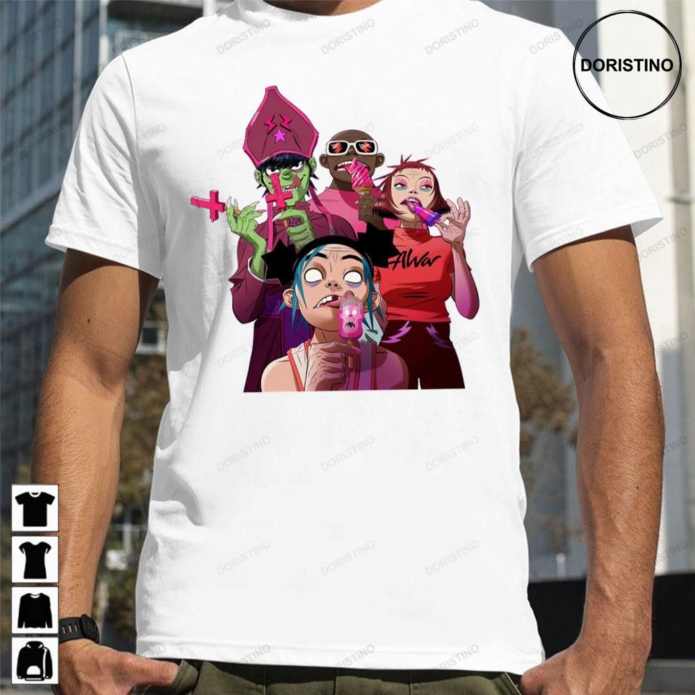 Ice-cream Cracker Island Gorillaz Awesome Shirts